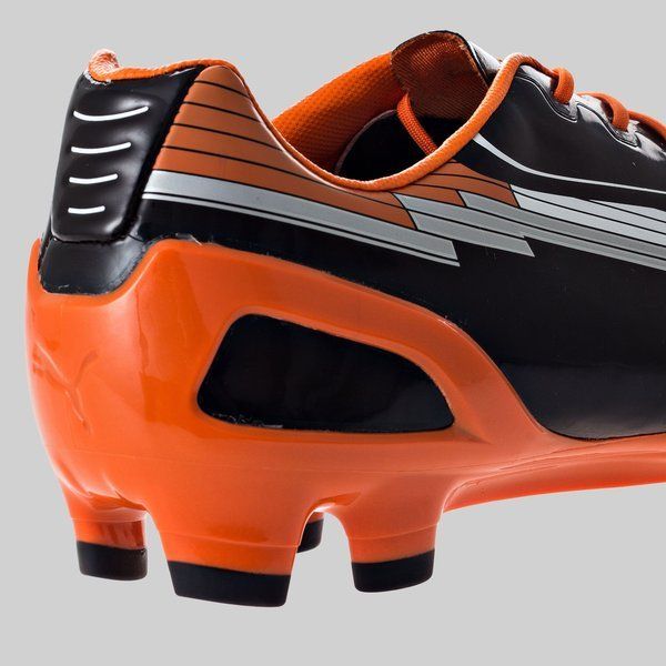 PUMA evoSPEED 1 FG Soccer Cleats - Black/White/Orange