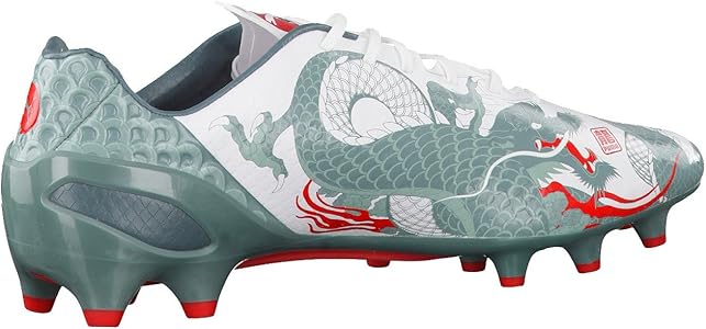 PUMA Evospeed 1.3 Graphic FG Men's Soccer Cleats - White/Red/Grey