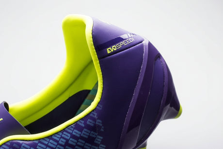 PUMA Evospeed 1.3 FG Firm Ground Soccer Cleats - Prism Violet/Fluro Yellow/Scuba Blue