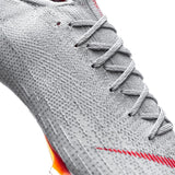 Nike Mercurial Vapor 12 Elite FG Firm Ground Men's Soccer Cleats - Concrete-Wolf Grey/Light Crimson