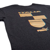 PUMA Italy FTBL Culture Tee - Gris Oscuro Jaspeado/Oro