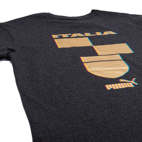 PUMA Italy FTBL Culture Tee - Dark Grey Heather/Gold