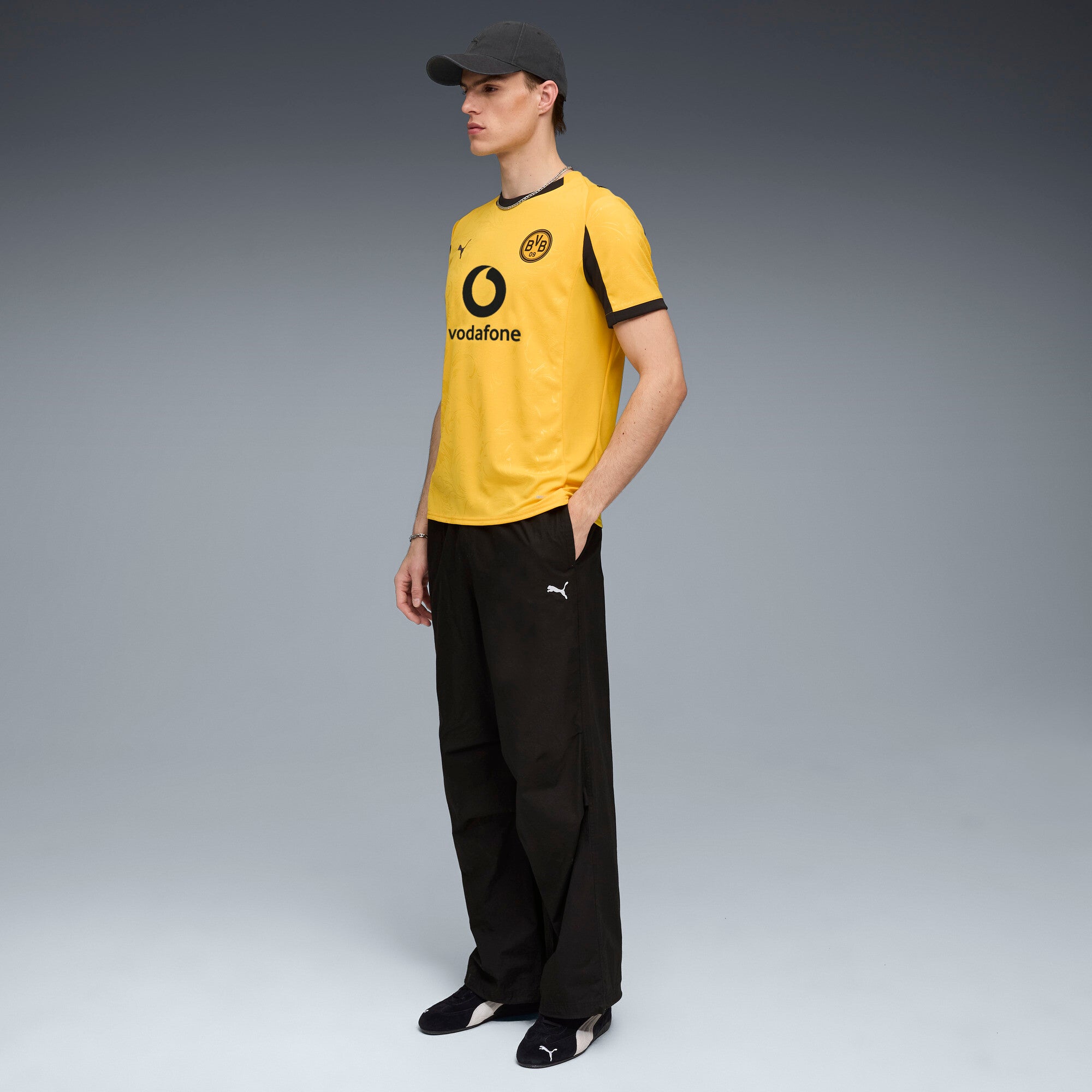 PUMA Borussia Cup Men's Soccer Jersey 25/26 Yellow/Black