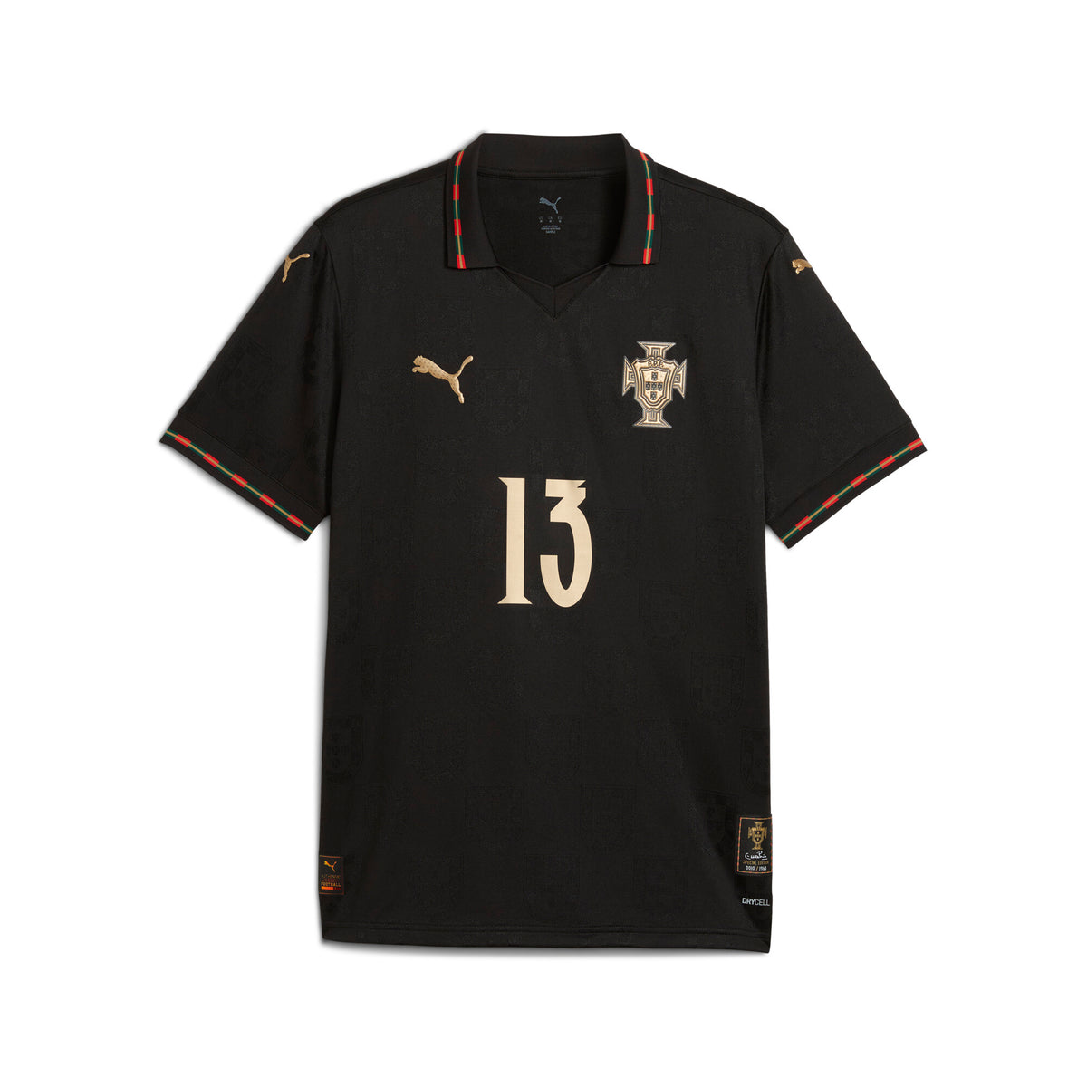 PUMA Portugal SE Authentic W/BOX Men's Soccer Jersey 26- Black/Gold
