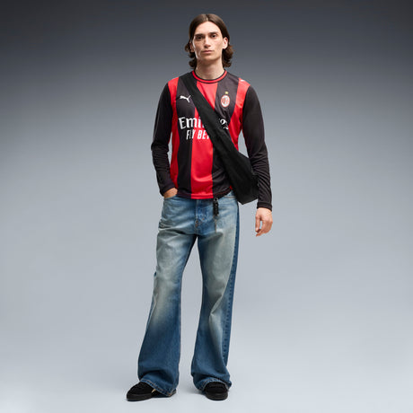 Camiseta de Fútbol Hombre PUMA AC Milan Local Manga Larga 2026 - Negro/Rojo