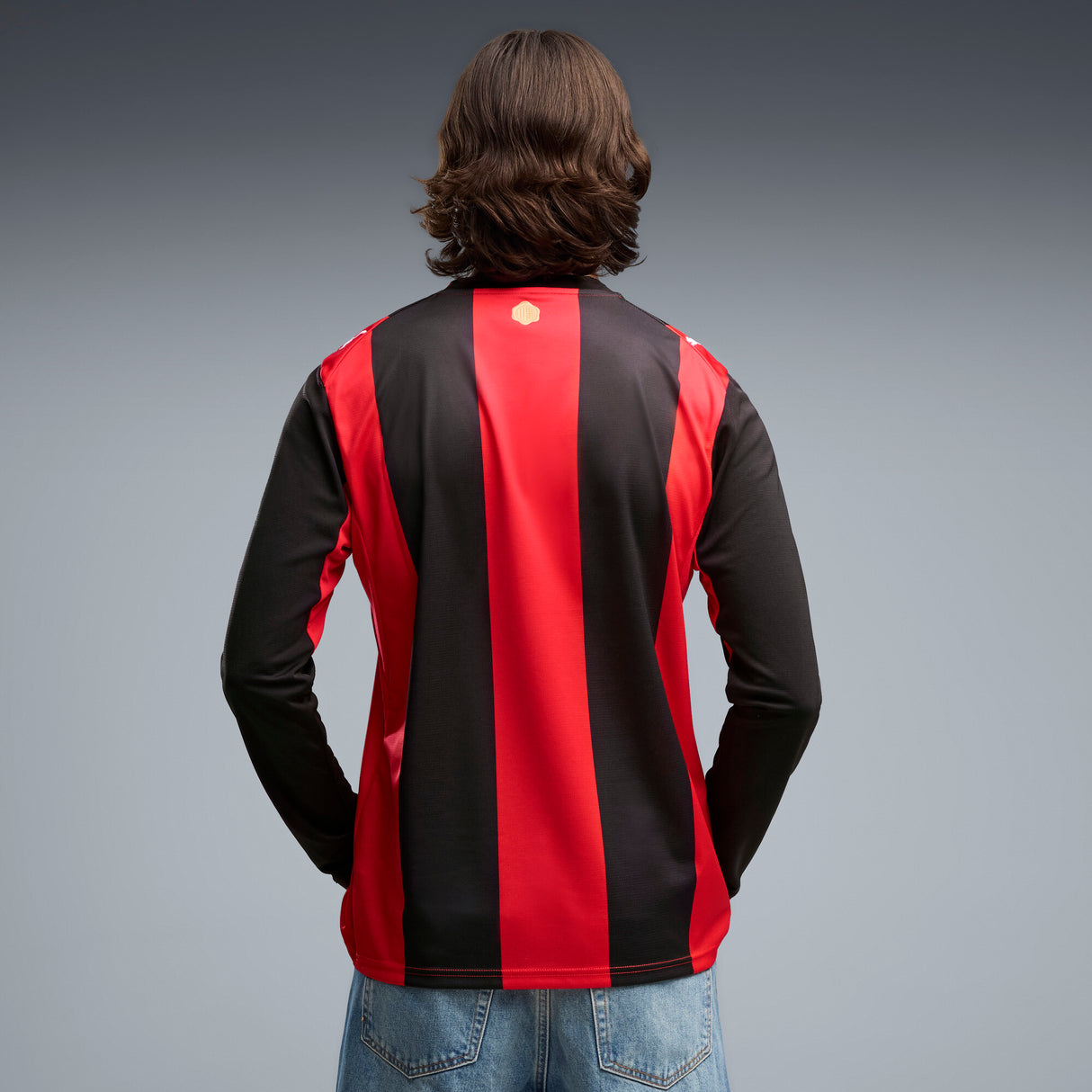 Camiseta de Fútbol Hombre PUMA AC Milan Local Manga Larga 2026 - Negro/Rojo