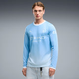 PUMA Manchester City Home Long Sleeve Men's Soccer Jersey 2026 - Light Blue/Icy Blue