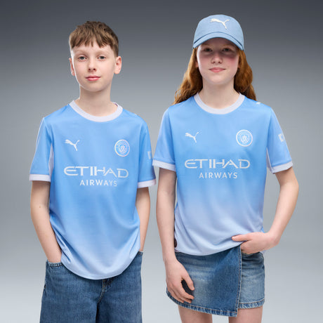 PUMA Manchester City Camiseta de fútbol juvenil de local 2026 - Azul claro/Azul hielo