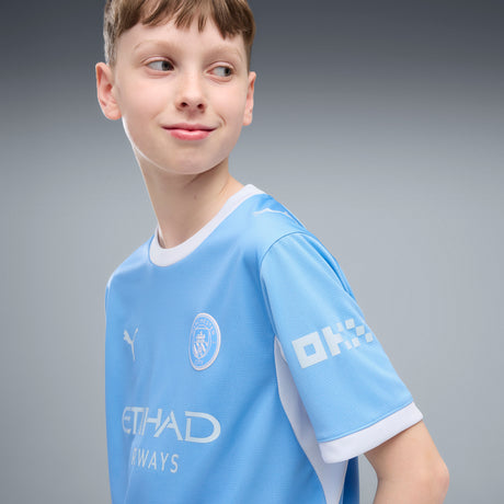 PUMA Manchester City Camiseta de fútbol juvenil de local 2026 - Azul claro/Azul hielo