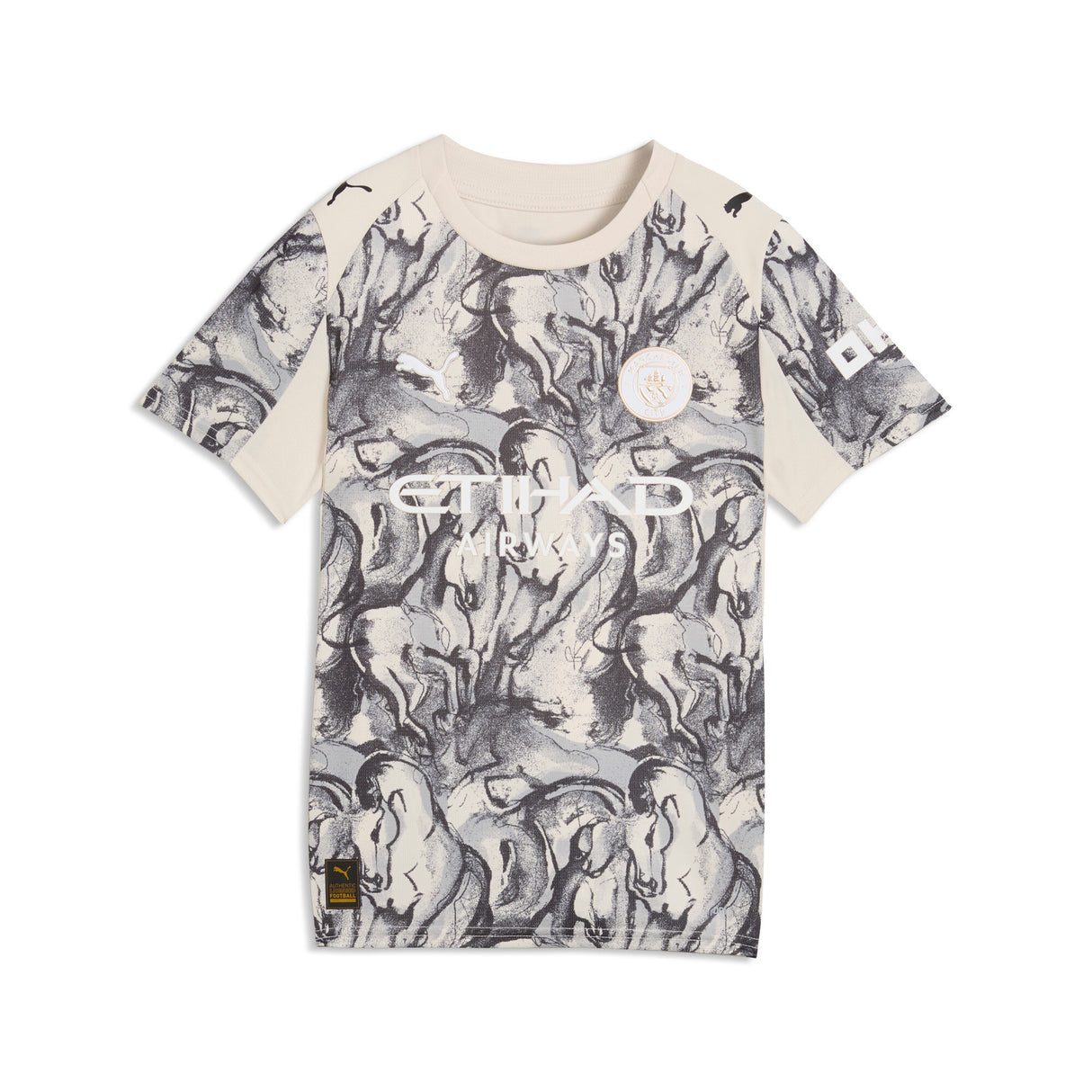 PUMA Manchester City Year Of The Horse Youth Soccer Jersey 2026 - Alpine Snow/Dark Gray