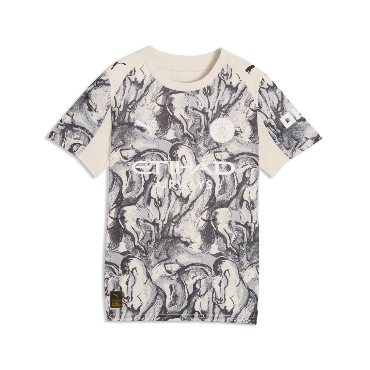 PUMA Manchester City Year Of The Horse Youth Soccer Jersey 2026 - Alpine Snow/Dark Gray