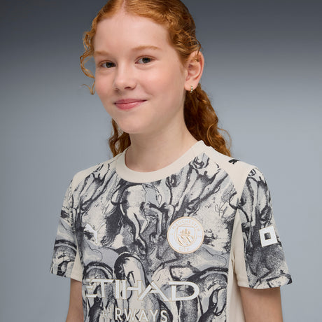 PUMA Manchester City Year Of The Horse Youth Soccer Jersey 2026 - Alpine Snow/Dark Gray