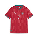 PUMA Portugal Home Cristiano Ronaldo CR7 Youth Soccer Jersey 2026 - Red/Green