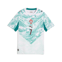 PUMA Portugal Away Ronaldo Youth Soccer Jersey - White/Green Lagoon