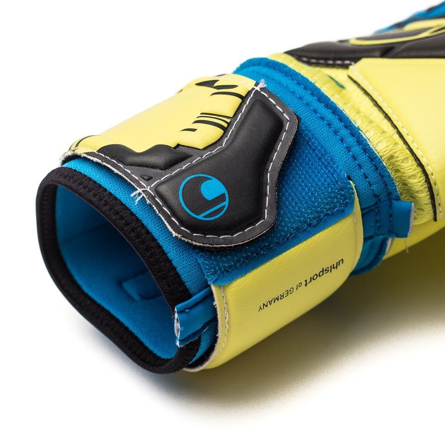 Uhlsport Eliminator Absolutgrip FS Goalkeeper Gloves Yellow/Black/Blue