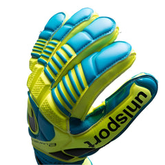 Uhlsport Eliminator Absolutgrip Goalkeeper Gloves Cyan/Yellow