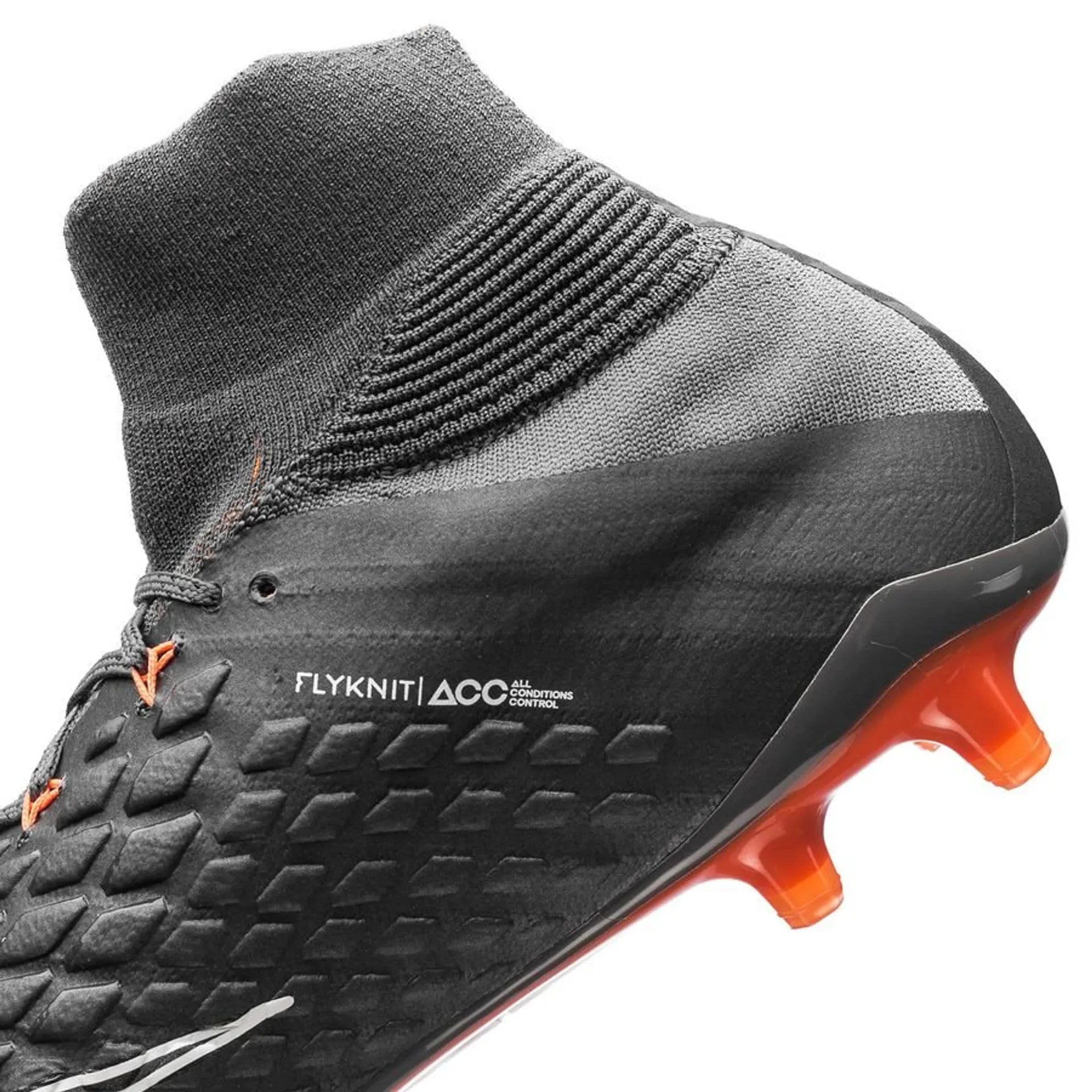 Nike Hypervenom Phantom 3 Elite DF FG/AG Multi-Ground Soccer Cleats - Dark Grey/Total Orange/White