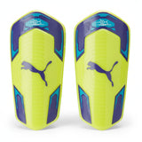 PUMA Evopower 5 Soccer Shin Guard - Safety Yellow/Atomic Blue