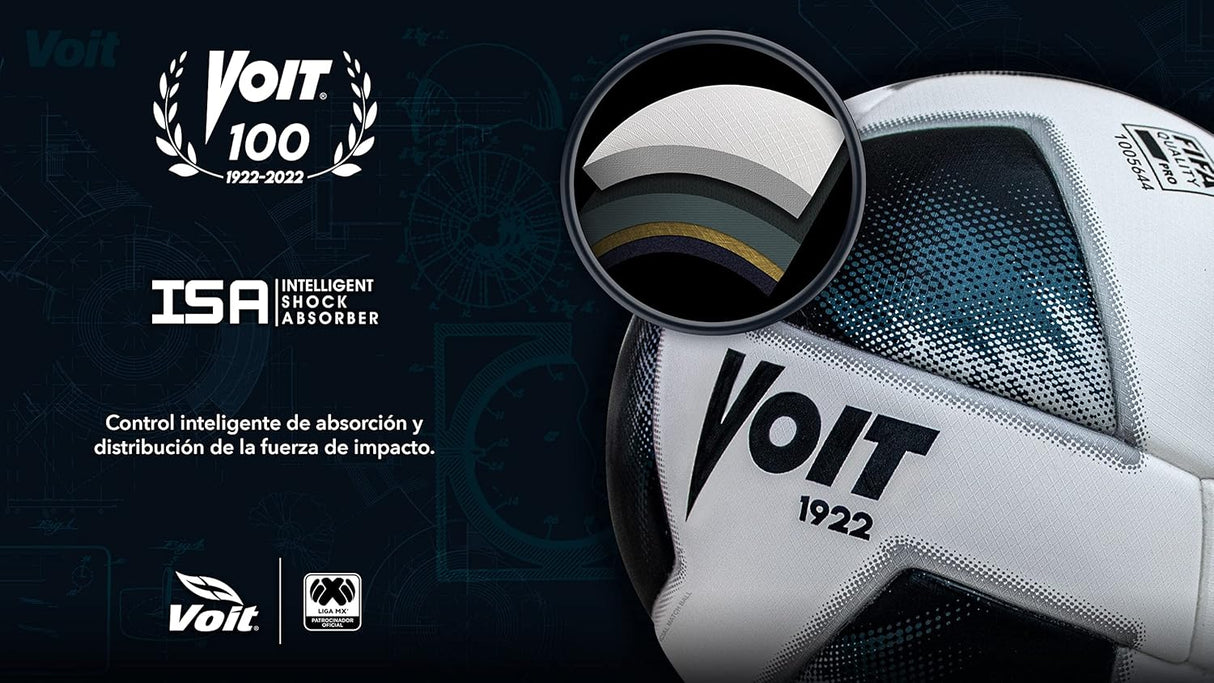 Voit Pro Clausura Replica Soccer Ball 2022 - White/Black