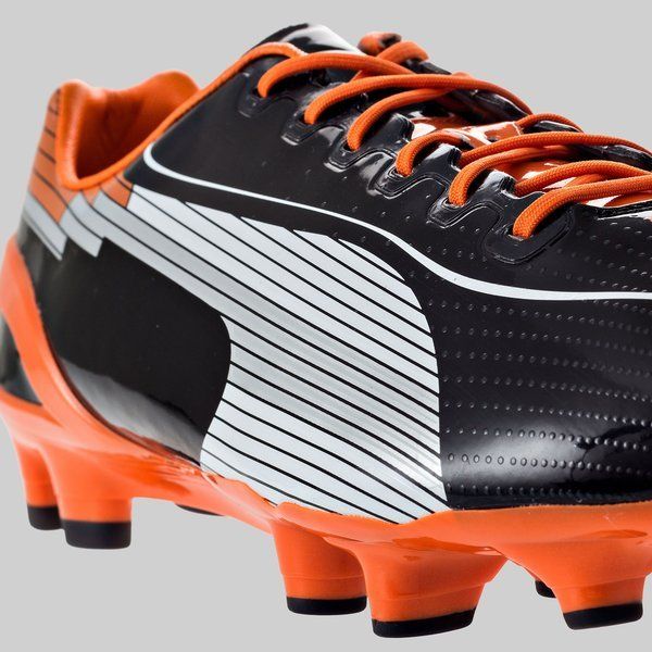 PUMA evoSPEED 1 FG Soccer Cleats - Black/White/Orange