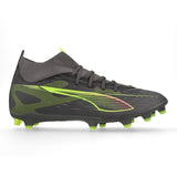 PUMA 5 Match + FG/AG Women's Firm/Multi-Ground Soccer Cleats - Matte Aged Silver/Yellow Alert/Aged Silver