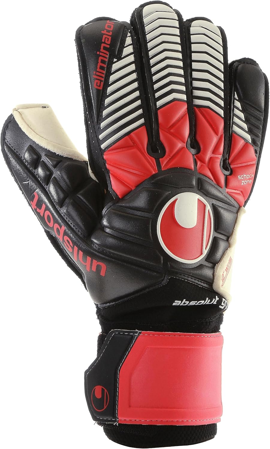 Uhlsport Eliminator Absolutgrip Goalkeeper Gloves Black/Red/White