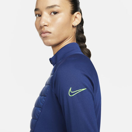 Camiseta de fútbol para mujer Nike Therma-FIT Academy Winter Warrior - Blue Void/Volt