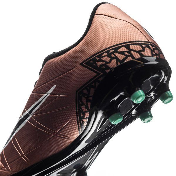 Nike JR Hypervenom Phelon II FG Soccer Cleats Metallic Red Bronce/Green