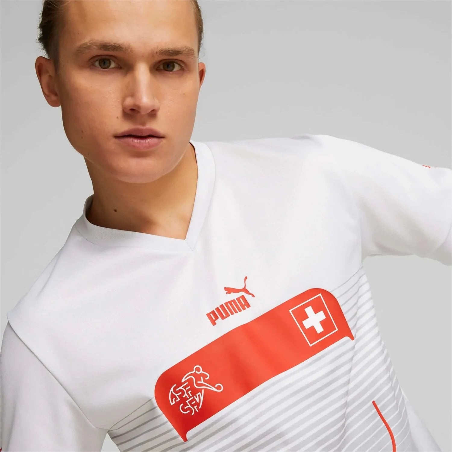 PUMA Switzerland Away Jersey 2022/2023 White/Red