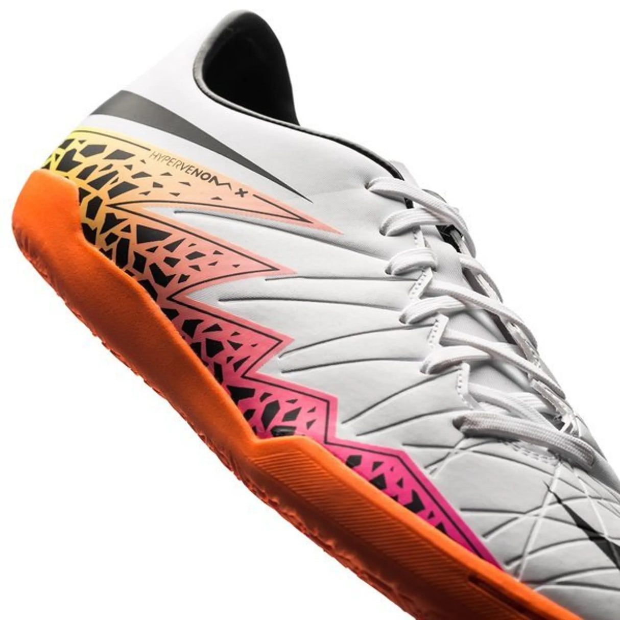Nike HyperVenom Phelon II IC Indoor Soccer Shoes - White/Black/Total Orange