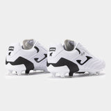 Joma Aguila Cup 2402 FG Firm Ground Soccer Cleats - White/Black