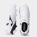 Joma Aguila Cup 2402 FG Firm Ground Soccer Cleats - White/Black
