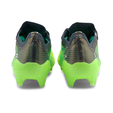 PUMA Ultra 1.3 FG/AG Botas de fútbol para terreno firme - Green Glare/Elektro Aqua/Spellbound