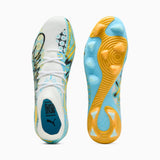 PUMA Future 9 Match Playmaker FG/AG Firm Ground/Artificial Ground Men's Soccer Cleats - White/Blue