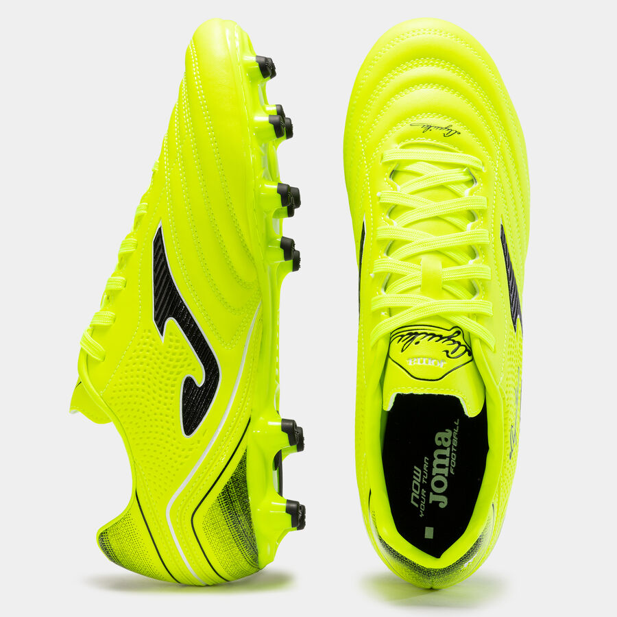 AGUILA 2309 LEMON FLUOR FIRM GROUND Botas de fútbol Aguila 23 para terreno firme FG amarillo fluorescente
