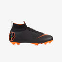 Nike JR Superfly 6 Elite FG Firm Ground Youth Soccer Cleats - Black/Total Orange/White