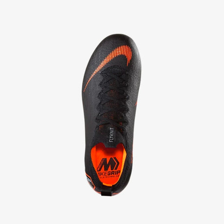 Nike JR Superfly 6 Elite FG Firm Ground Youth Soccer Cleats - Black/Total Orange/White