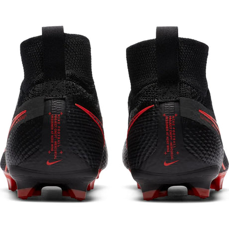 Nike JR Superfly 7 Elite FG Firm Ground Youth Soccer Cleats - Black/Chile Red/Dark Smoke Grey/Chile Red