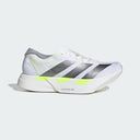 adidas Adizero Adios Pro 4 Shoes - Cloud White / Iron Metallic / Solar Yellow