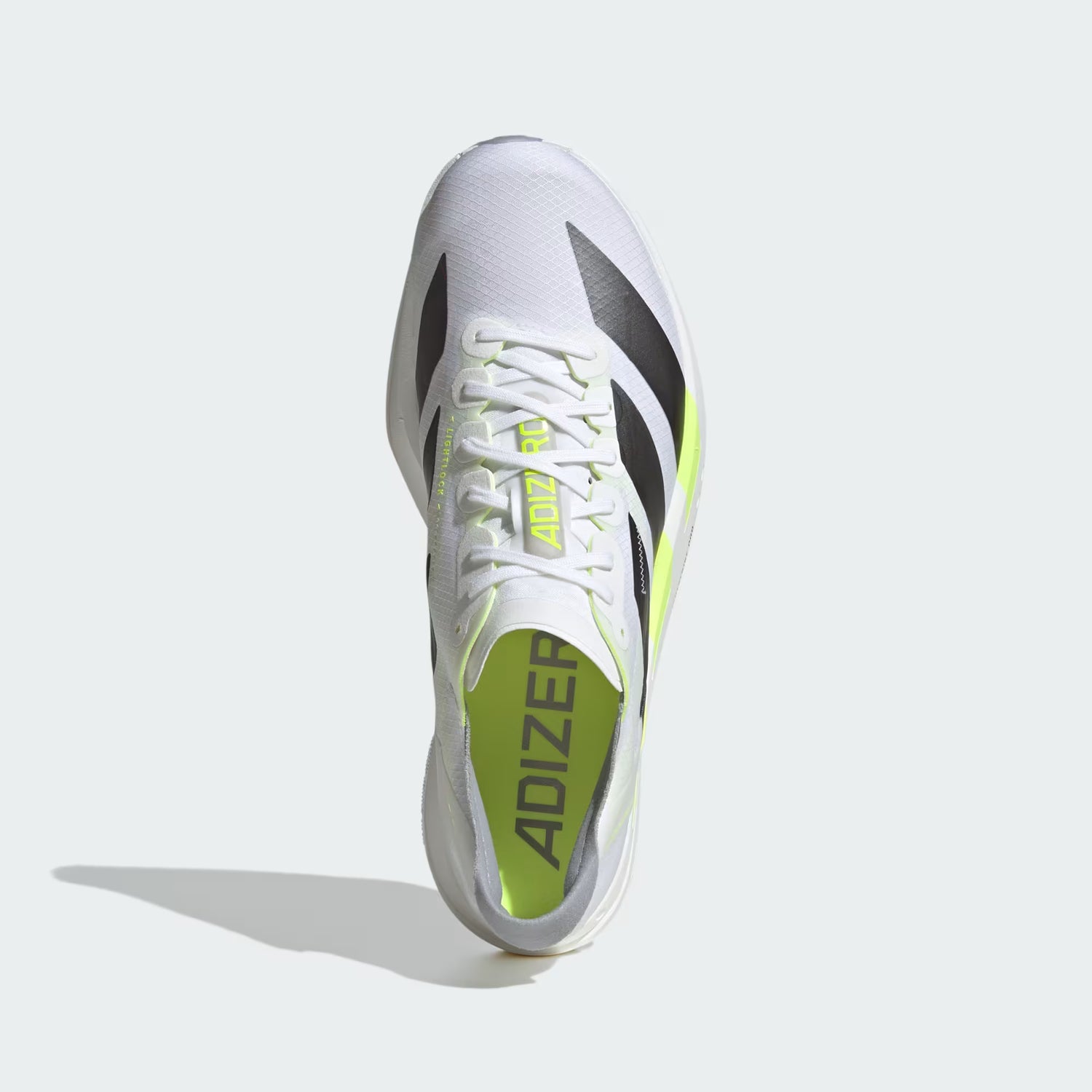 adidas Adizero Adios Pro 4 Shoes - Cloud White / Iron Metallic / Solar Yellow