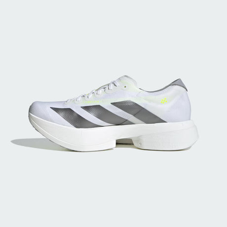adidas Adizero Adios Pro 4 Shoes - Cloud White / Iron Metallic / Solar Yellow