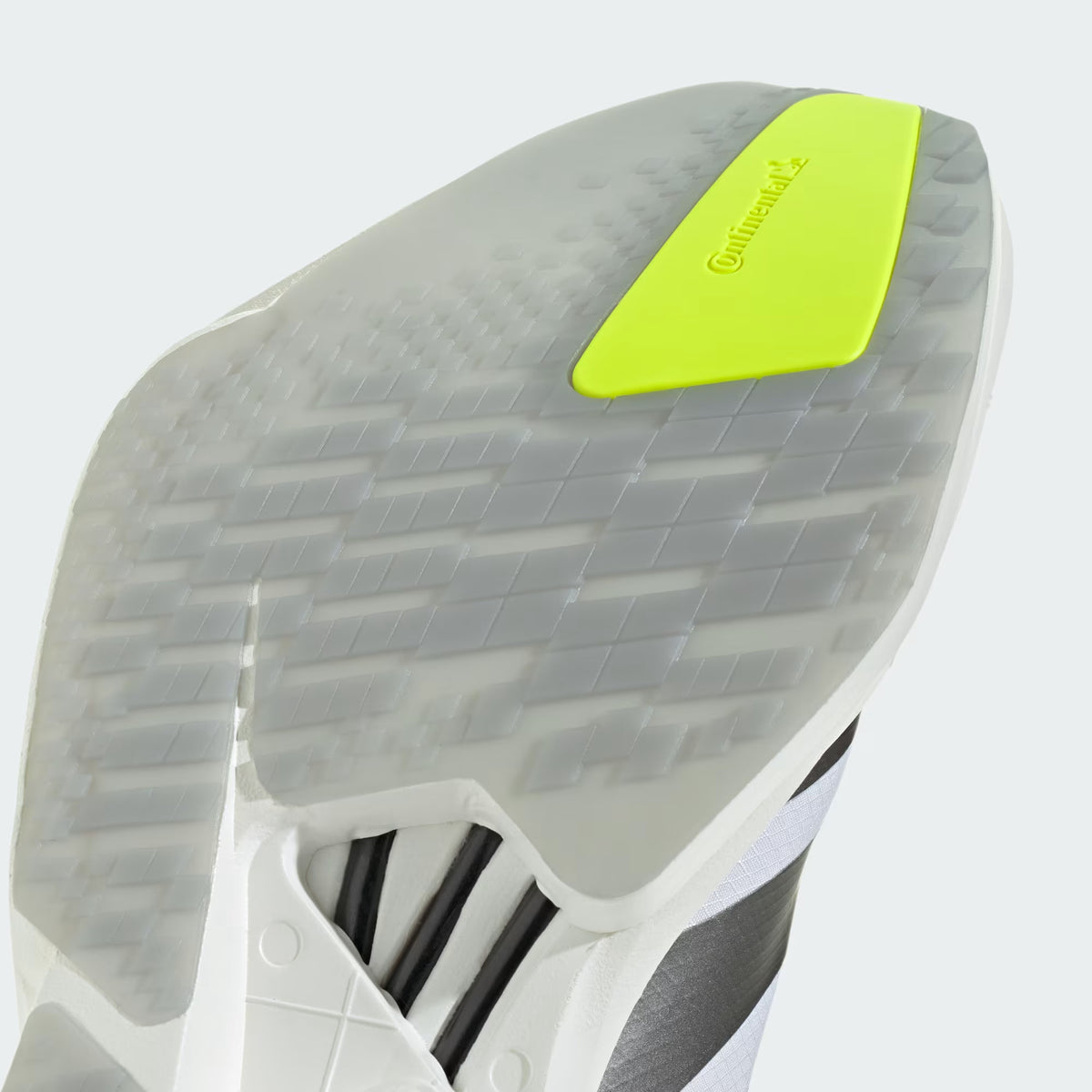 adidas Adizero Adios Pro 4 Shoes - Cloud White / Iron Metallic / Solar Yellow
