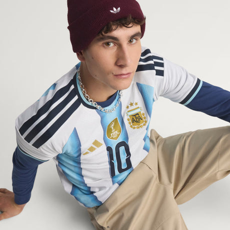 adidas Argentina Home 10 Authentic Men's Soccer Jersey 2026 - White/Blue
