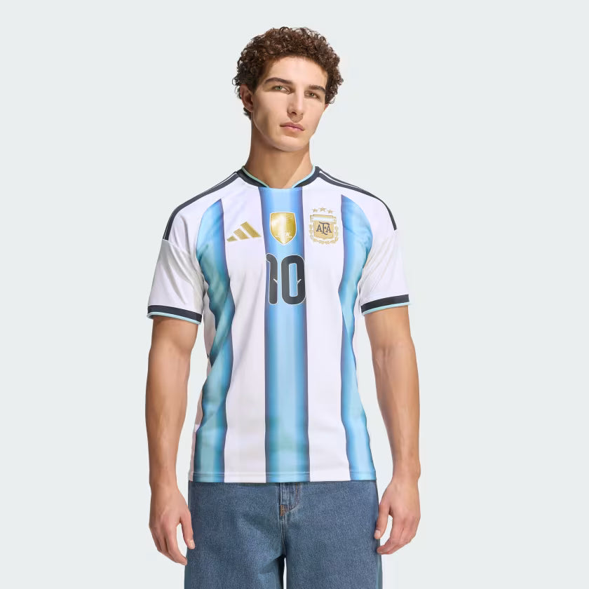 adidas Argentina Home 10 Messi Men's Soccer Jersey 26 - White/Blue