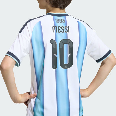 adidas Argentina Home 10 Messi Youth Soccer Jersey 26 - White/Blue