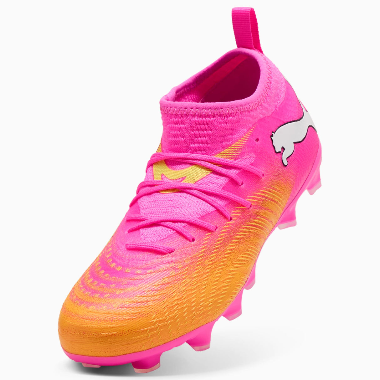 PUMA Future 9 Match FG/AG Firm Ground/Artificial Ground Youth Soccer Cleats - Pink/Aqua/White