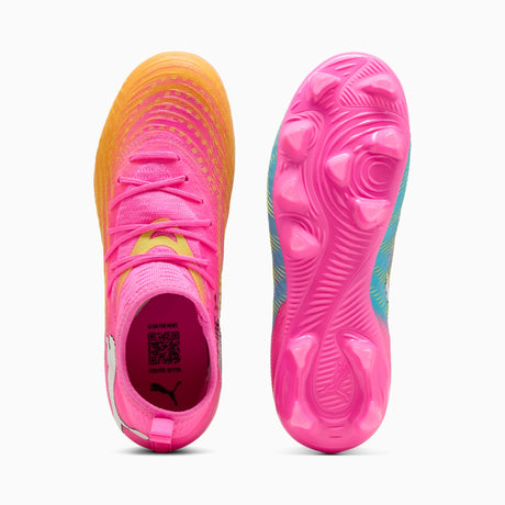PUMA Future 9 Match FG/AG Firm Ground/Artificial Ground Youth Soccer Cleats - Pink/Aqua/White