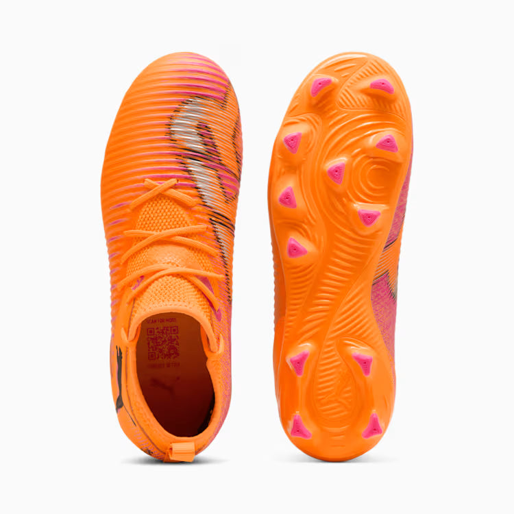 PUMA Future 8 Match FG/AG Youth Soccer Cleats - Orange/Black