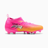 PUMA Future 9 Match FG/AG Firm Ground/Artificial Ground Youth Soccer Cleats - Pink/Aqua/White