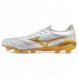 Mizuno Morelia Neo IV Elite FG Firm Ground Soccer Cleats - White/Gold